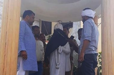 Protests after Indira Gandhi statue covered with burqa in Uttar Pradesh