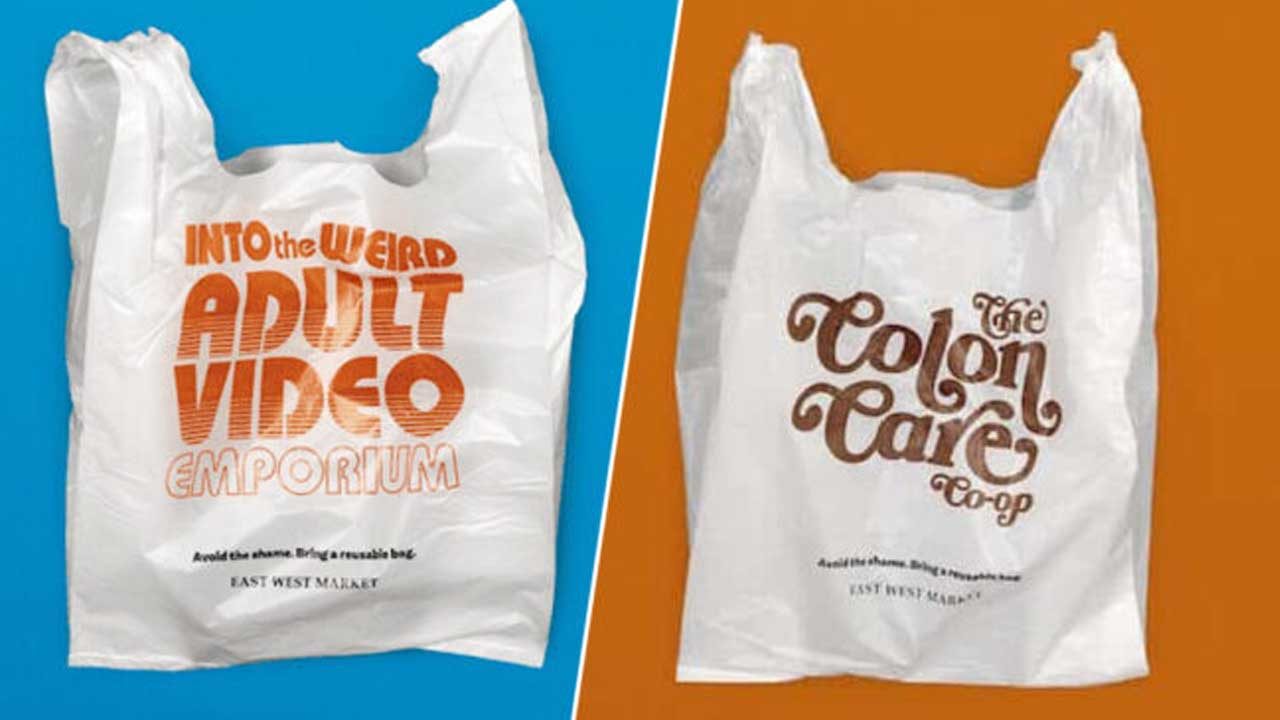 Watch: This grocery store prints embarrassing titles on plastic bags to stop customers using them