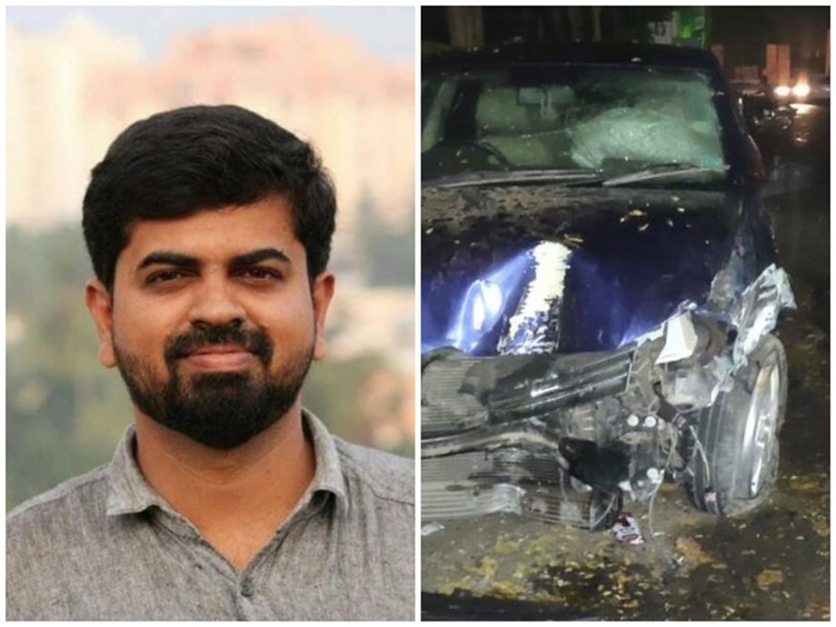 A journalist working for a Malayalam daily was killed on Saturday after being hit by a speeding car driven by an IAS officer here.