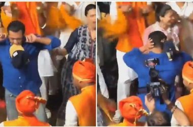 Salman Khan dance his heart out at Arpita Khan’s Ganesh Visarjan