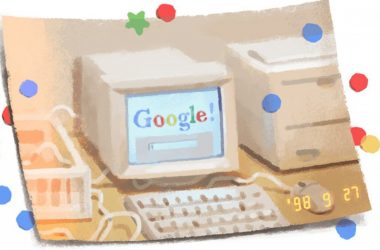 Google marks 21st birthday with a doodle of throwback box computer with timestamp