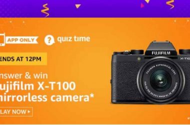 Amazon Daily Quiz 18th October 2019 Answers: Win Fujifilm X-T100 mirrorless camera