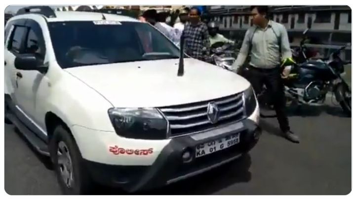 Watch: Police SUV allegedly refuses to help accident victim in Bengaluru