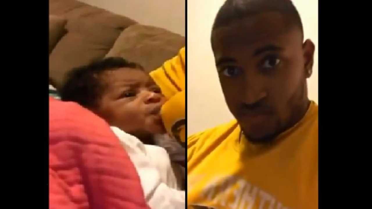 Father's unique way of breastfeeding daughter wins the internet, video goes viral!