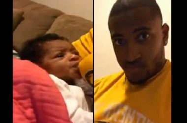 Father's unique way of breastfeeding daughter wins the internet, video goes viral!