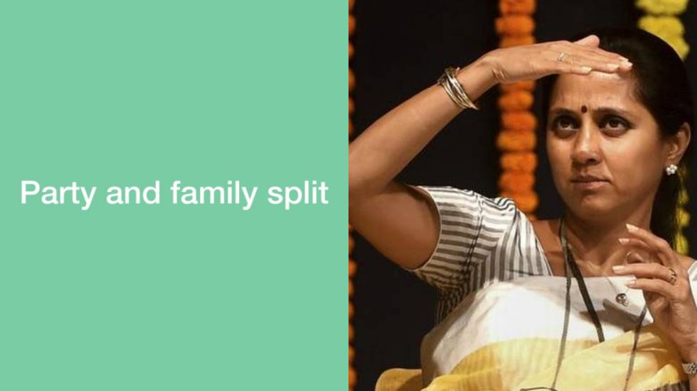 Maharashtra: Supriya Sule confirms “Party and family split" in WhatsApp status
