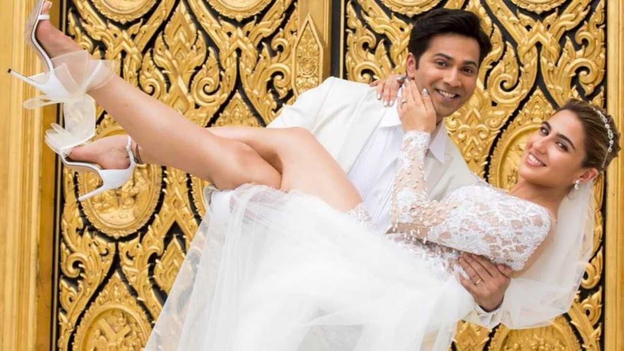 Coolie No 1: Varun Dhawan, Sara Ali Khan look perfect bride and groom in new still