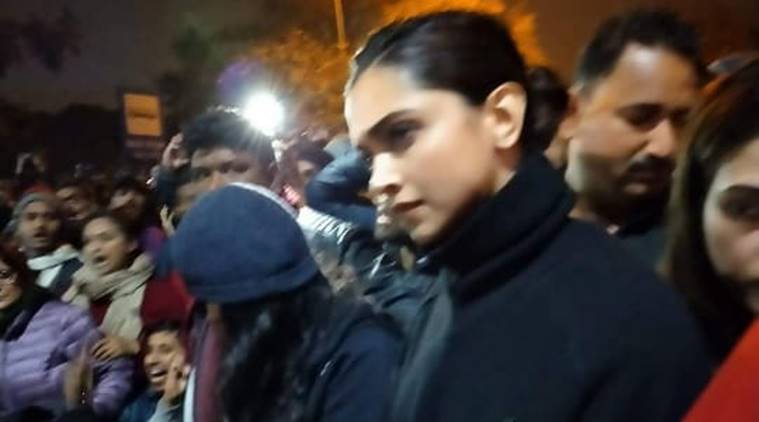 In Pics: Deepika Padukone at JNU in solidarity with students; Stands beside injured JNUSU president Aishe Ghosh