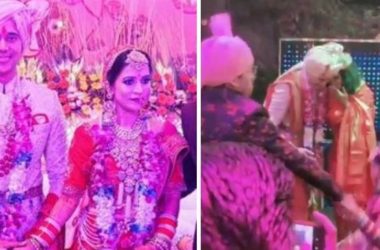 TV actor Anurag Sharma marries Nandini Gupta, wife falls while dancing at their wedding