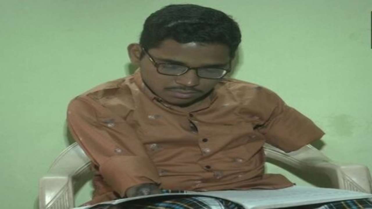 Vadodara: Boy who lost hands, legs in accident to write class 12 board exam using elbow