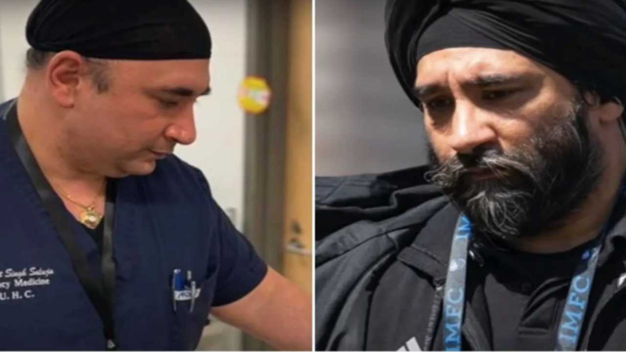 Two Canadian Sikh doctors go out of the way to shave beard to wear masks for treating COVID-19 patients