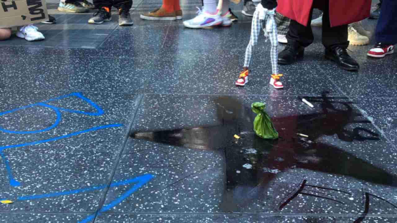 Donald Trump's Hollywood Walk of Fame star vandalized