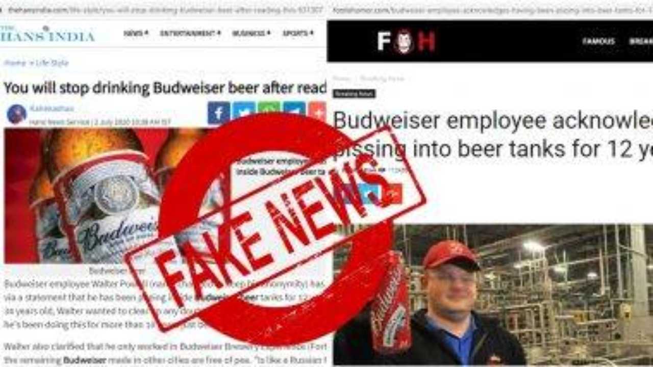 Fact Check: Truth behind Budweiser employee peeing in beer for 12 years