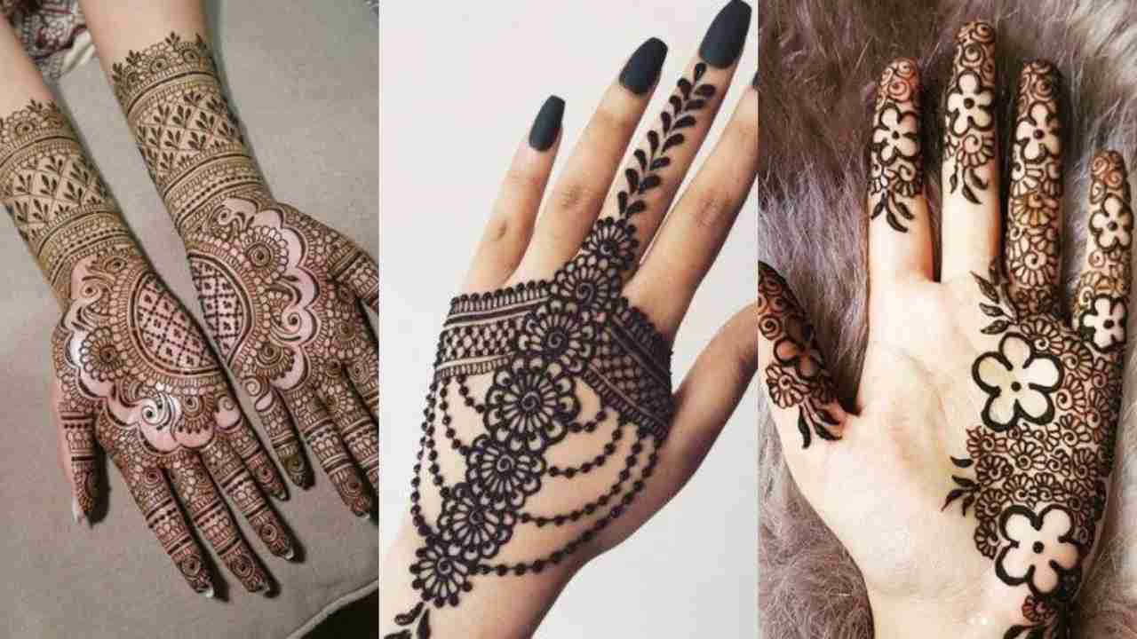 Easy Front hand flower henna design for beginners - YouTube