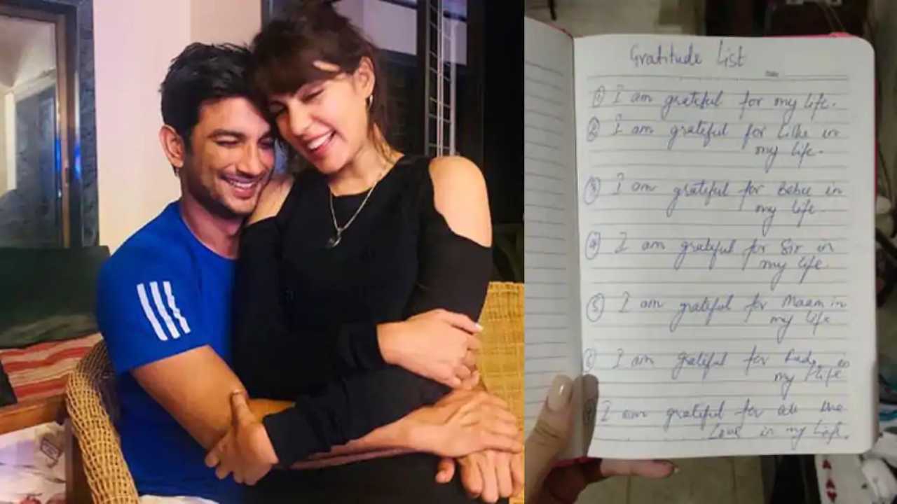 Rhea Chakraborty shares a page from Sushant Singh Rajput's diary after grilling ED session