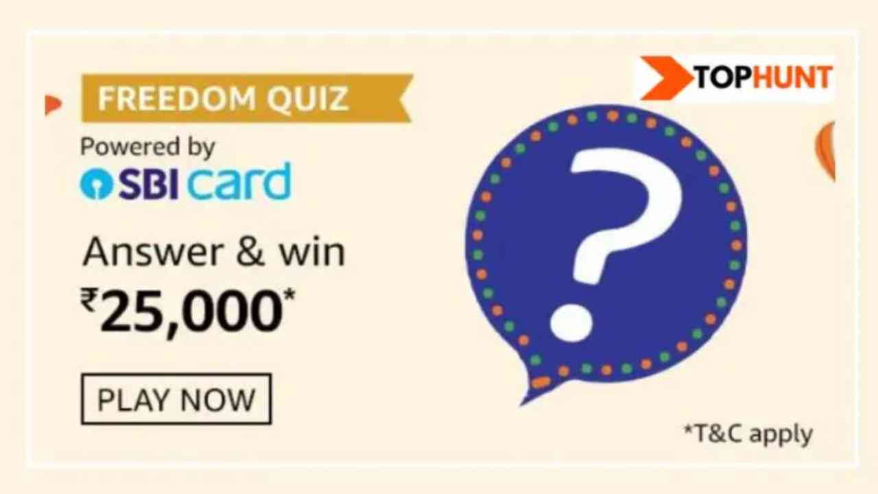 Amazon Freedom Sale Quiz Answers, August 8, 2020: Answer and win Rs 25000 pay balance