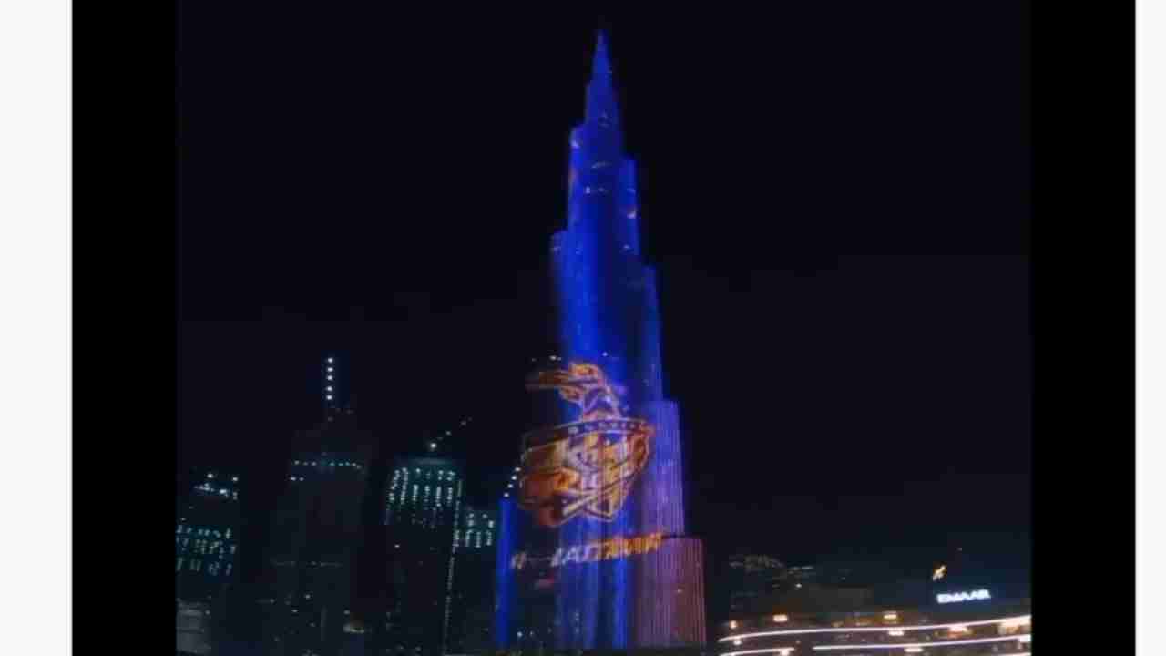 Watch: Burj Khalifa lights up in KKR colours before team’s opener against MI