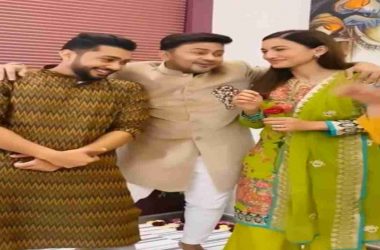Watch: Awez Darbar congratulates Gauahar Khan-Zaid Darbar in 'Hum Aapke Hain Kaun' style