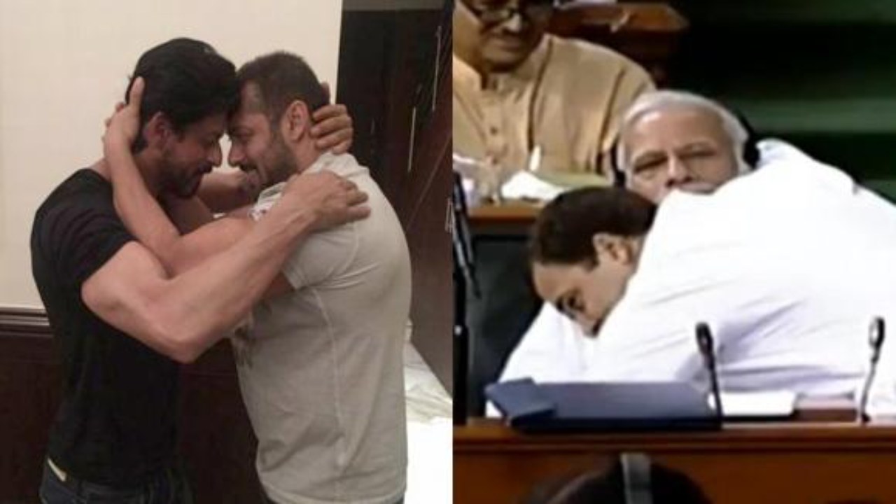 Happy Hug Day 2021 messages Rahul Gandhi Narendra Modi Bollywood Salman Khan Shahrukh khan