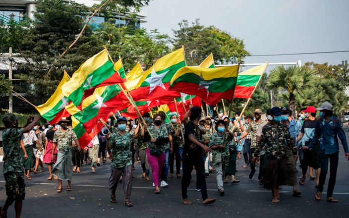 transfer of powers to military in Myanmar