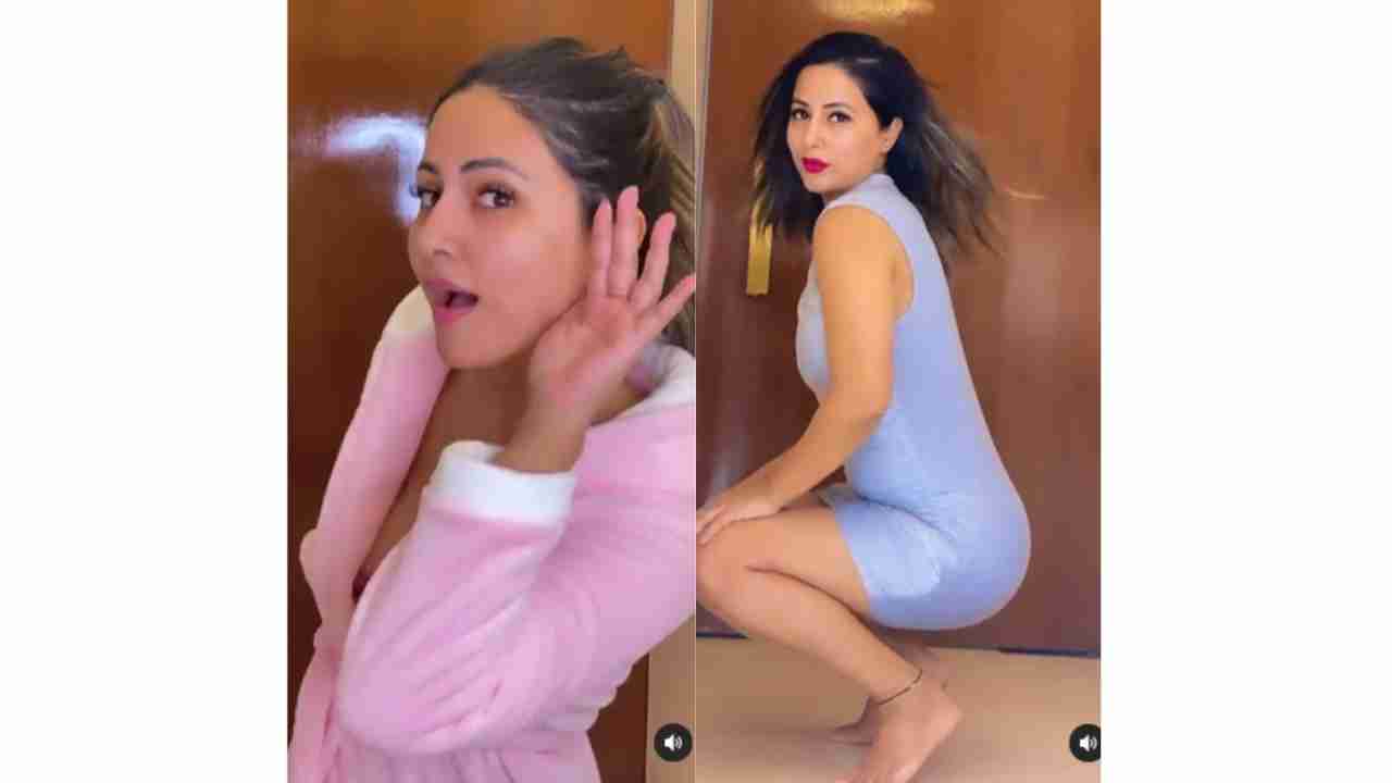 Hina Khan takes on viral 'Buss it' challenge, her sizzling figure amazes fans