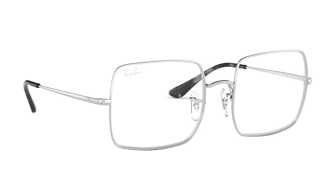 Silver Square Rimmed Eyeglasses from Rayban