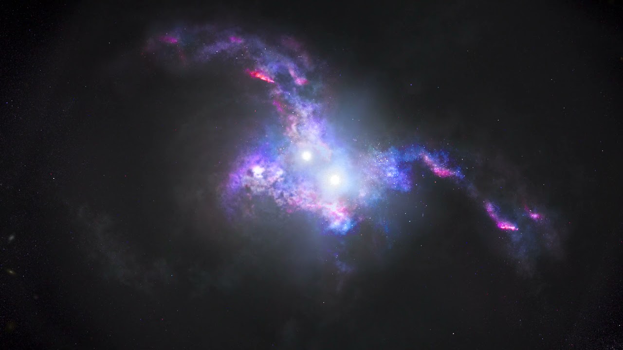Astronomers spot double quasars in merging galaxies