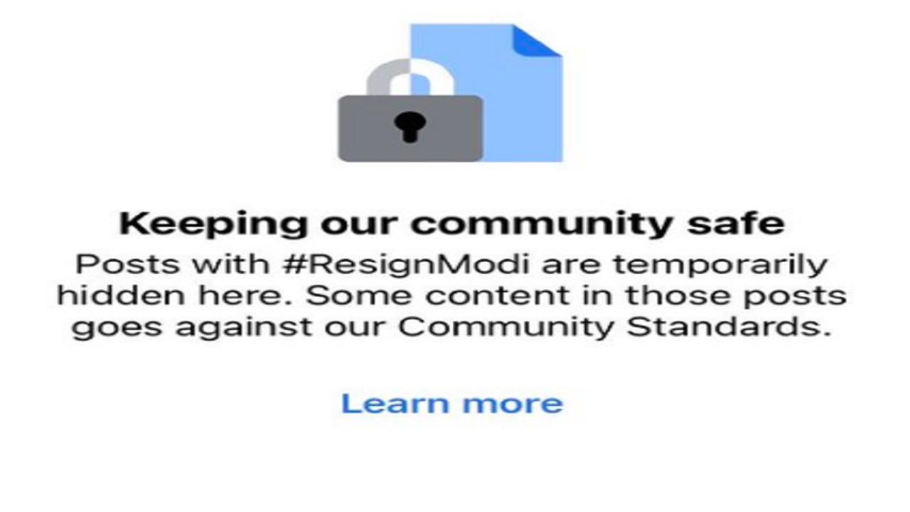 Facebook blocks #ResignModi posts for hours, restores it calling it a mistake