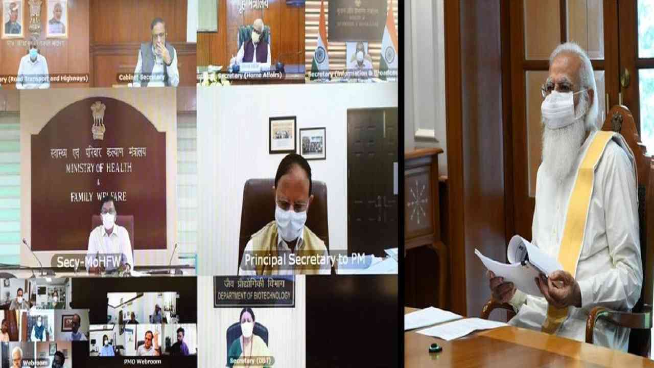 PM Modi chairs high-level meeting on COVID-19 situation, vaccination