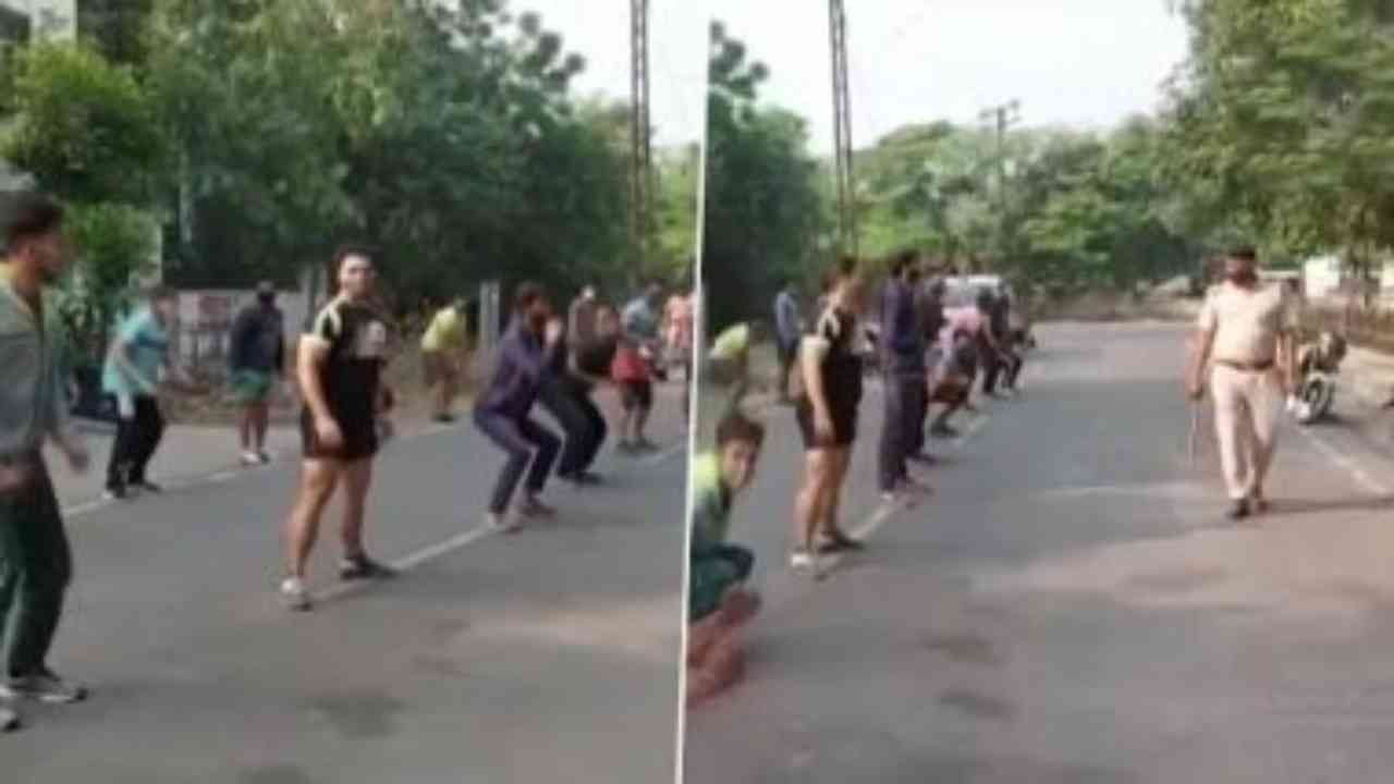 COVID-19: Lockdown flouters made to do sit ups as punishment in Ambala