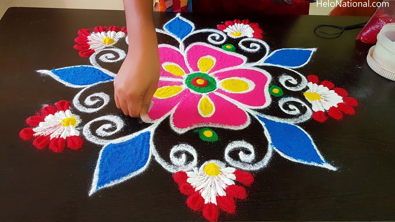New Year 2022: Simple rangoli design to make your new year even colorful
