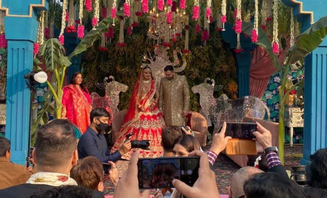 The wedding was conducted as per Hindu rituals at Sainik Farms. Tejashwi's wife, Rachel, will reportedly now be known as Rajeshwari Yadav.