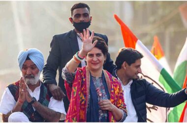 Punjab polls: Priyanka Gandhi rides tractor; calls BJP & AAP 'two sides of same coin'