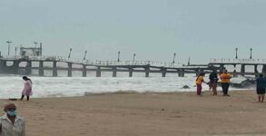 Iconic pier at Rock beach in Puducherry collapses due to high waves