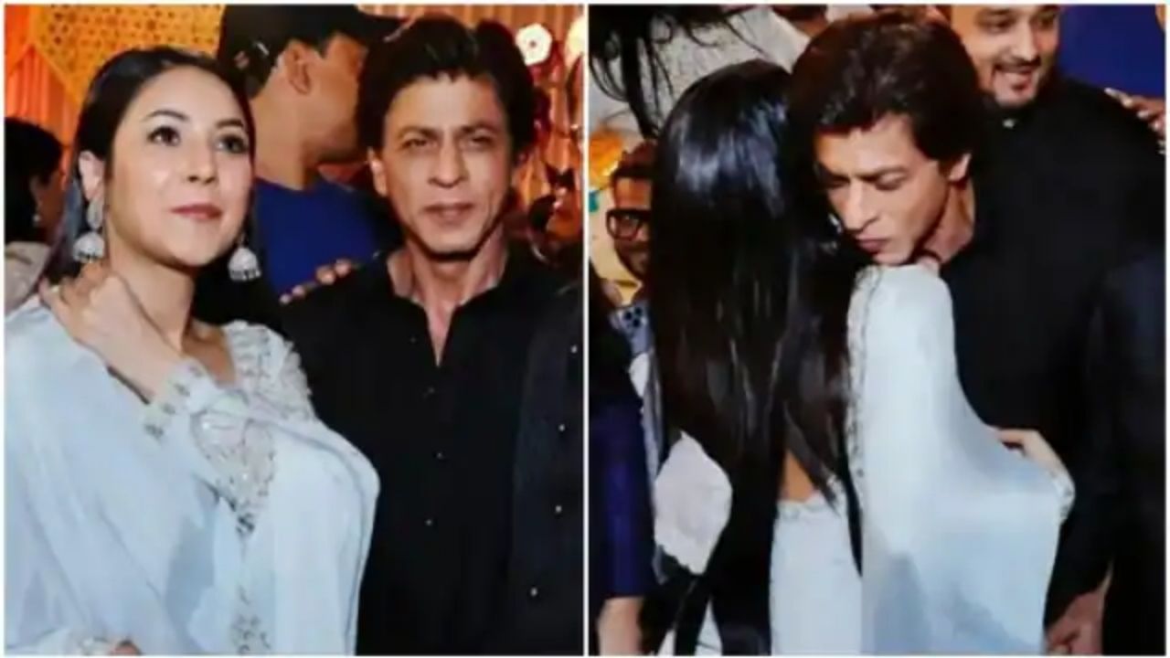 Shehnaaz Gill shares adorable hug with Shah Rukh Khan at Baba Siddique's star-studded Iftar party