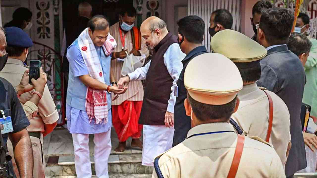 Amit Shah presents President's Colour to Assam Police for exemplary service
