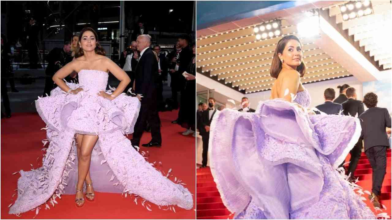 Hina Khan looks ravishing in lavender gown at Cannes