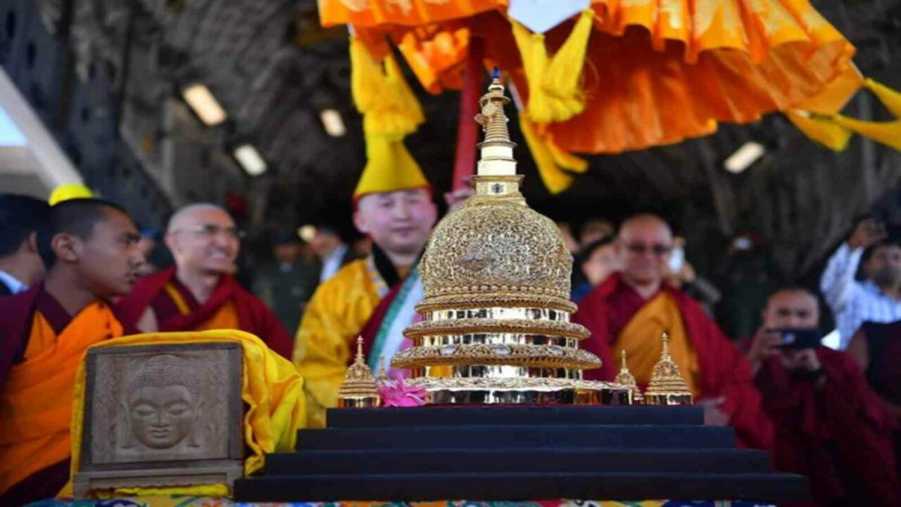People in Mongolia wait eagerly to pay obeisance to Lord Buddha's relics from India