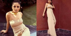 Shehnaaz Gill goes chic in beige corset pantsuit in her latest photo shoot
