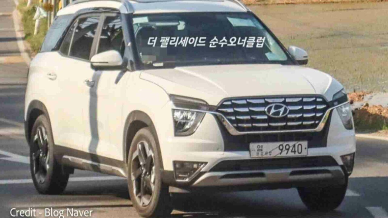 2023 Hyundai Alcazar Spotted Testing With Visual Updates and ADAS