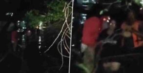 Five of family rescued in Pune after car gets stuck on flooded riverside road