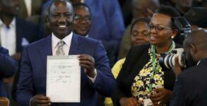 Kenya's William Ruto declared president-elect in chaotic scenes