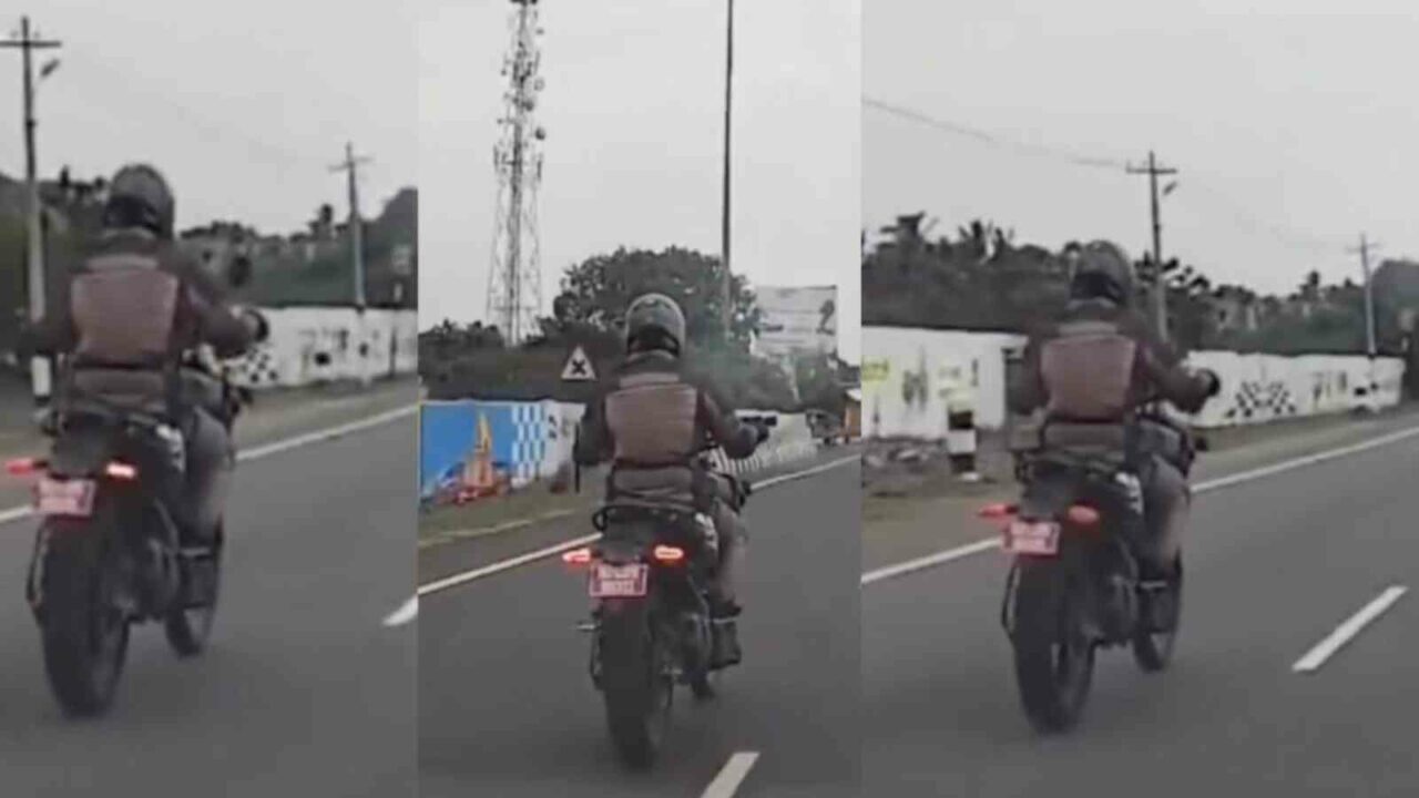 Royal Enfield Himalayan 450 Spotted Cruising On Highway