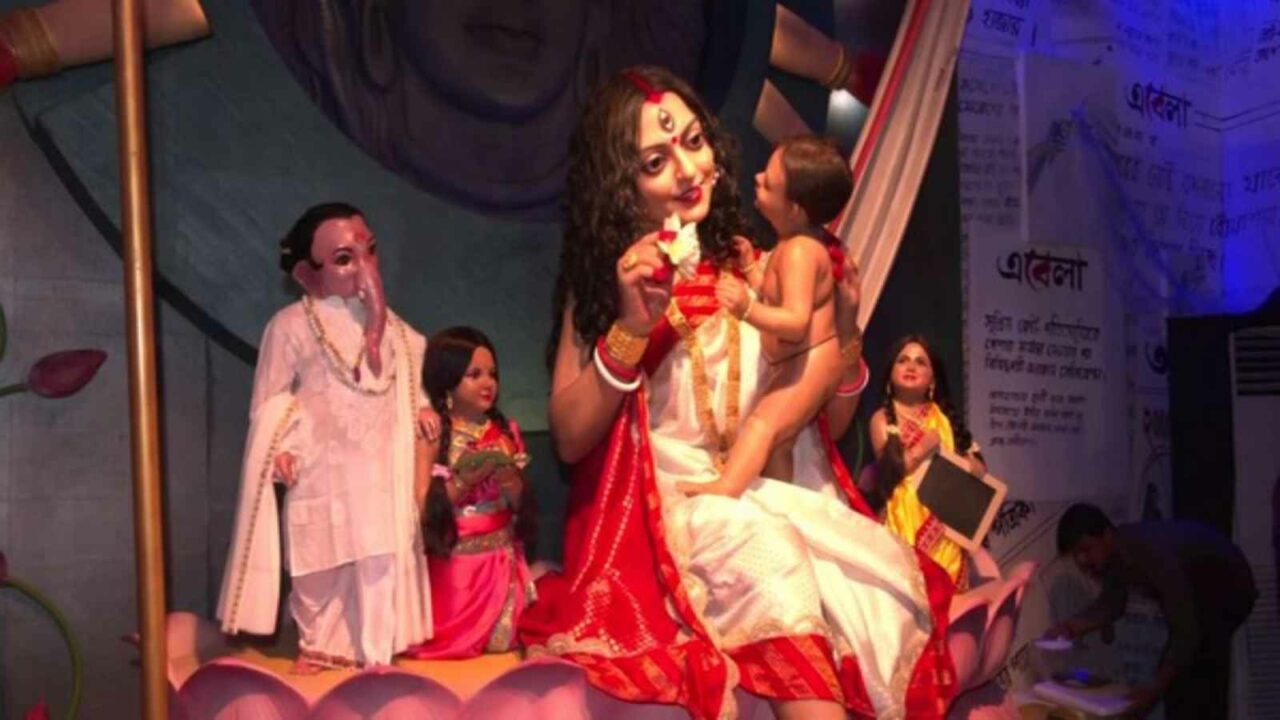Silicon Durga idol depicting lives of sex workers created in Kolkata