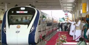 Gujarat: PM Modi flags off Vande Bharat Express train between Gandhinagar and Mumbai