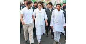 MP: Priyanka Gandhi Vadra joins Bharat Jodo Yatra for first time