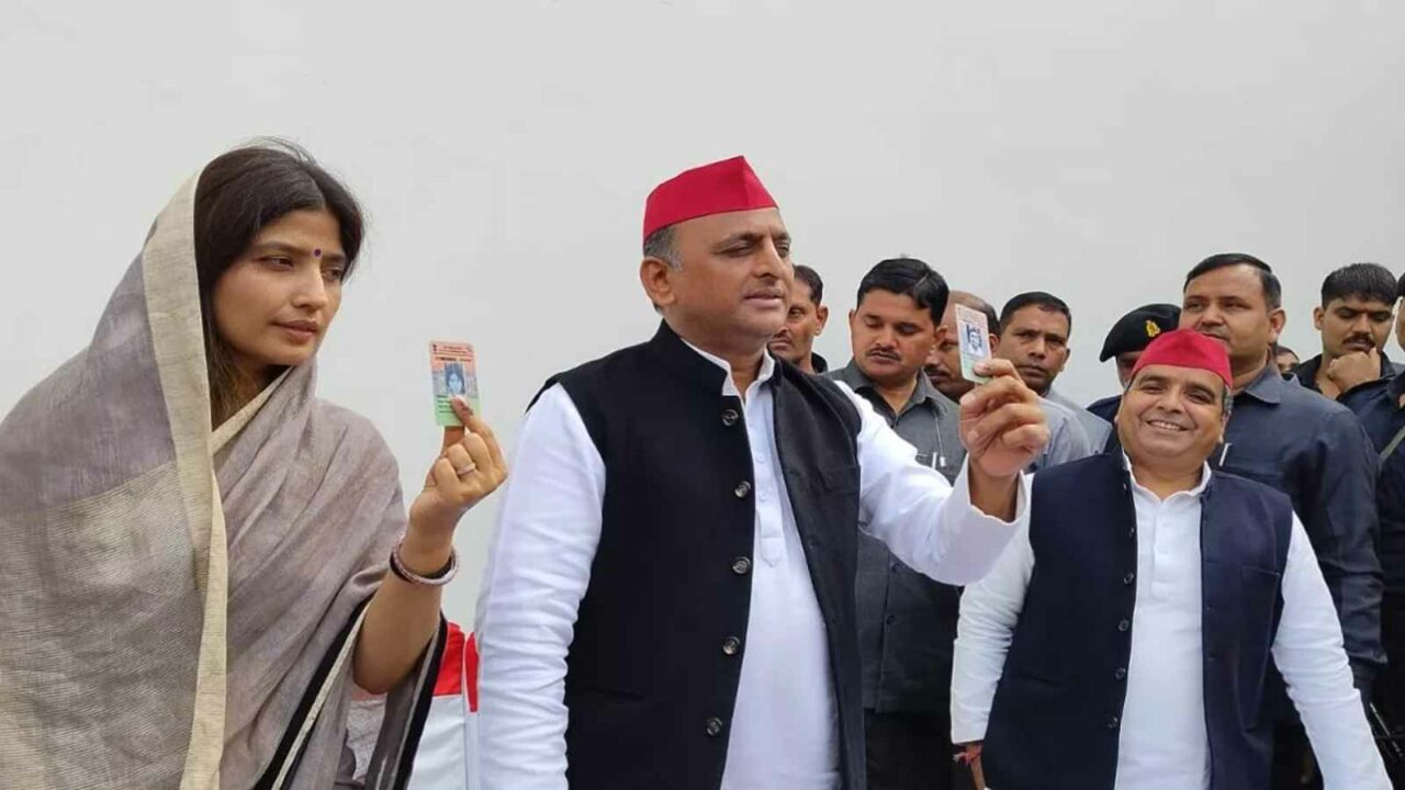 Mainpuri election: SP chief Akhilesh Yadav casts his vote, alleges police restricting voters