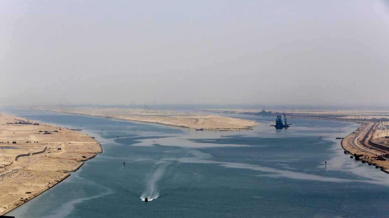 Firm says cargo vessel ran aground in Egypt's Suez Canal