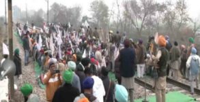 Punjab: Farmers stage protest on railway track at Batala station, demand increase in sugarcane MSP