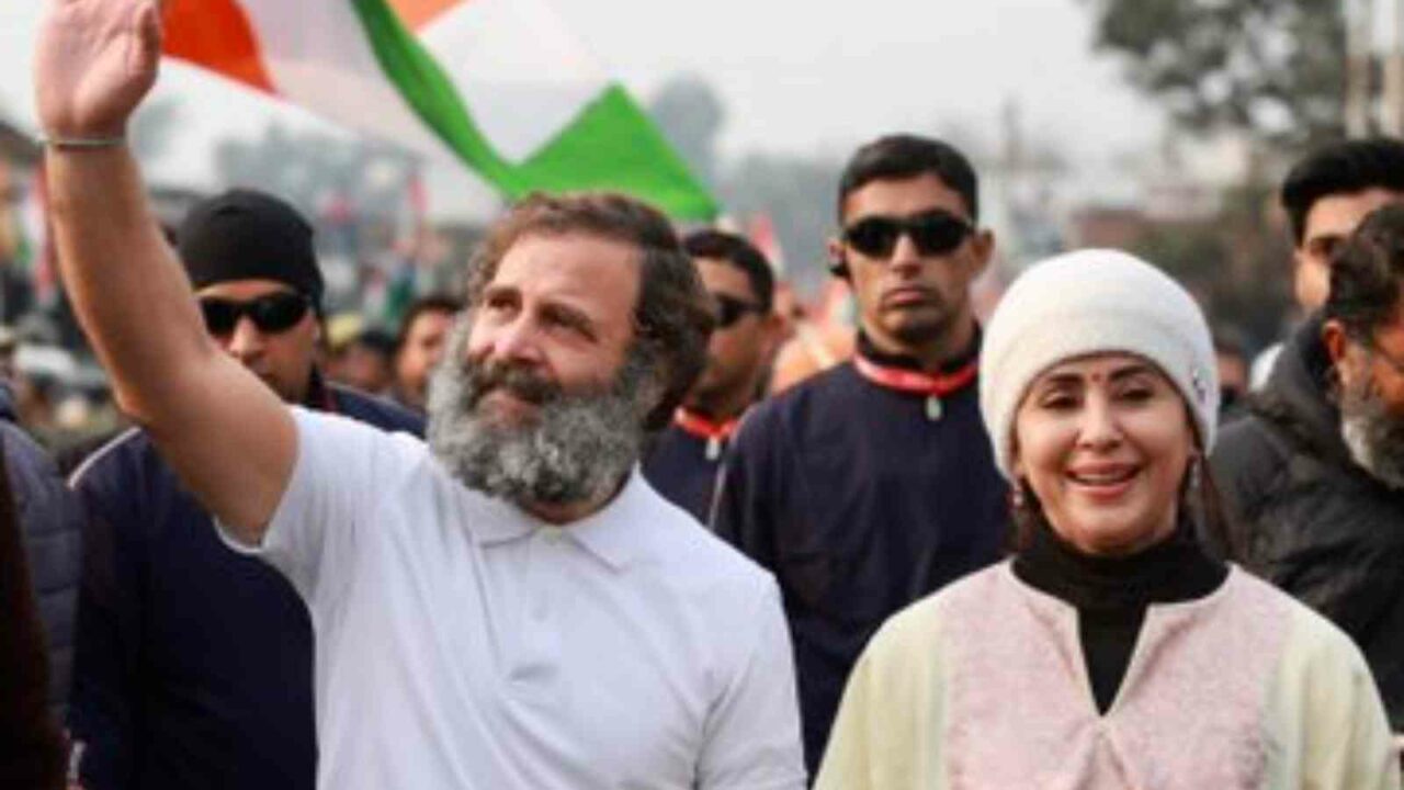 Actor-politician Urmila Matondkar joins Rahul Gandhi's Bharat Jodo Yatra in Jammu